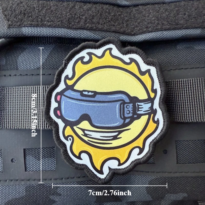 Parche táctico "el operador Solar", insignia de moral militar, brazalete, parches de gancho y bucle impresos, pegatinas para mochila de ropa - imagen 2