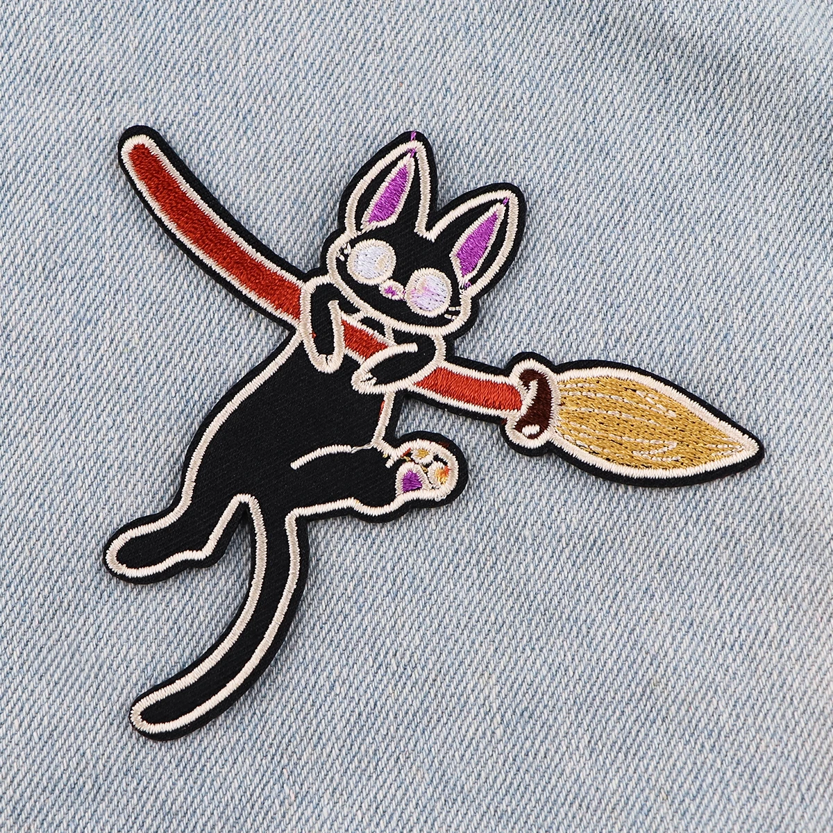 Parches bordados de gato de Anime para ropa de niños, apliques divertidos de dibujos animados de animales, pegatinas de ropa - imagen 4