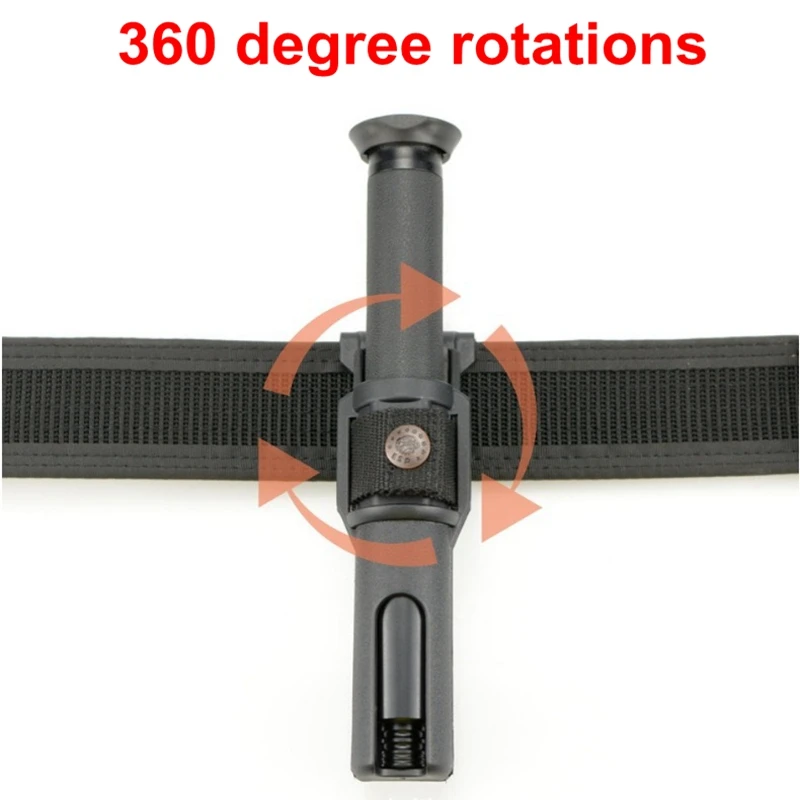 Soporte para bastón de tracción frontal AutoLock de 21-26 pulgadas, funda táctica giratoria de 360 grados con Clip de transporte bajo para caza