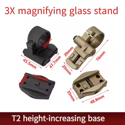 Montaje táctico abatible ajustable con punto rojo y lupa 3x