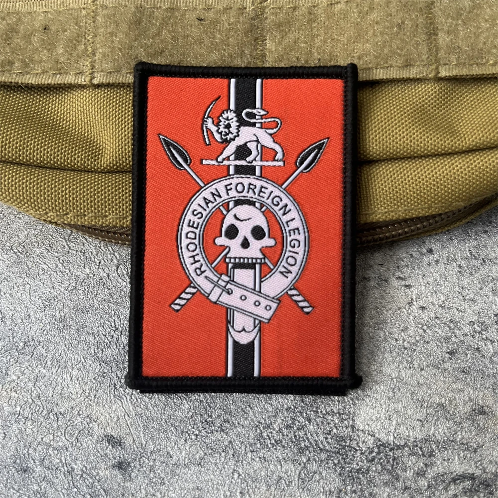 Parche táctico de moral de la Legión Exterior rhodesiana, brazalete del ejército militar, parches de bucle de gancho impresos para ropa, pegatina para mochila
