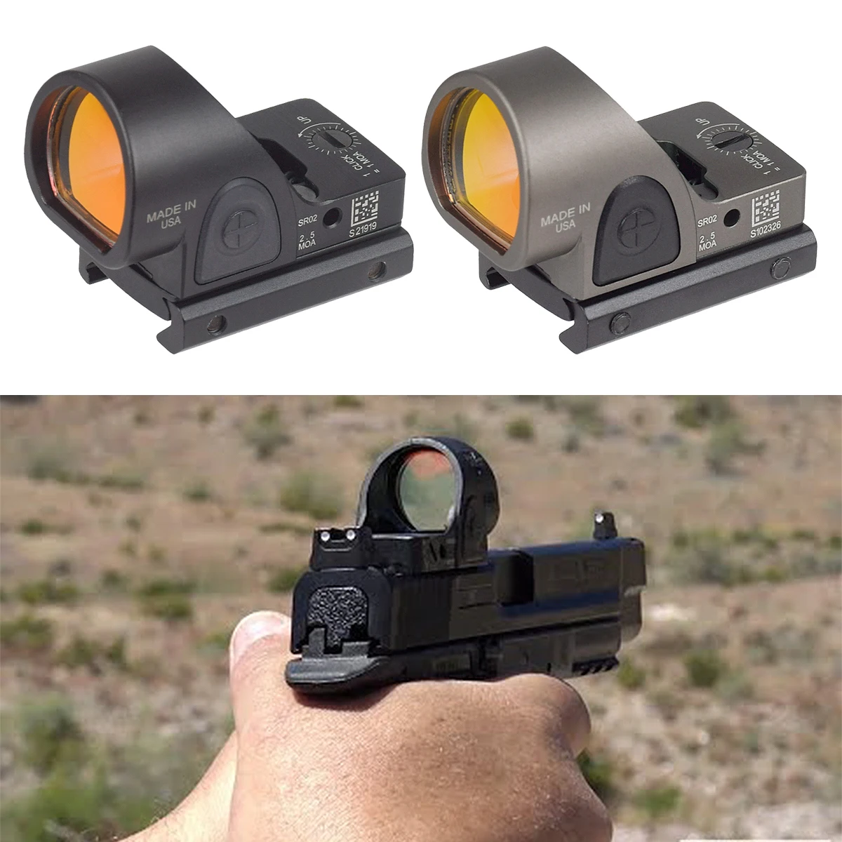 Mira telescópica táctica Trij SR Red Dot, colimador de caza RM, óptica de punto rojo, mira telescópica para riel G17 de 20mm, Airsoft AR15 M4 - imagen 5