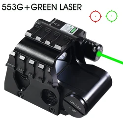 Mira telescópica táctica de punto rojo y verde 552G 553R con calibrador láser, reflejo óptico holográfico, mira para Rifle Airsoft, caza y tiro