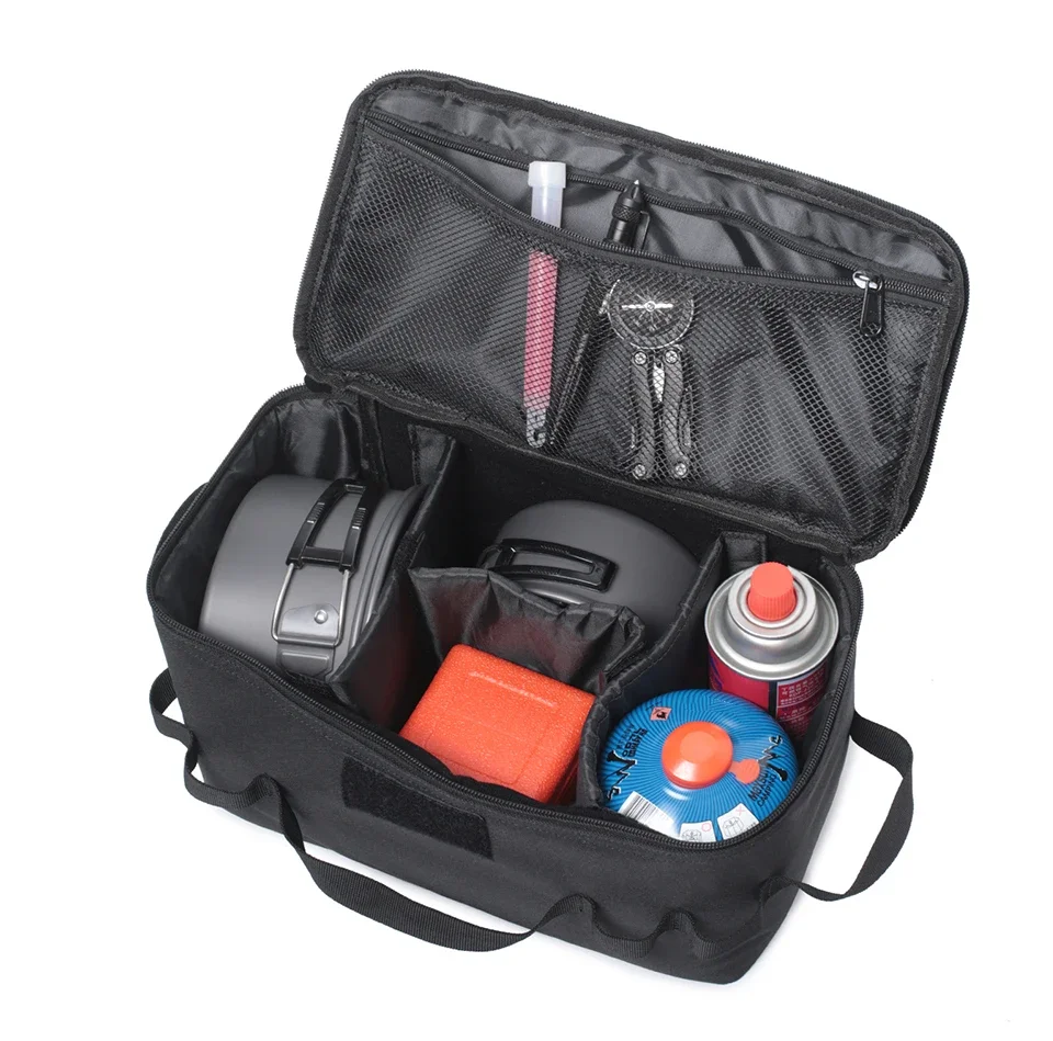Bolsa de almacenamiento de tanque de Gas para acampar al aire libre, bolsa de herramientas para uñas de tierra de gran capacidad, bote de Gas, utensilios de cocina para Picnic, bolsa de Kit - imagen 4