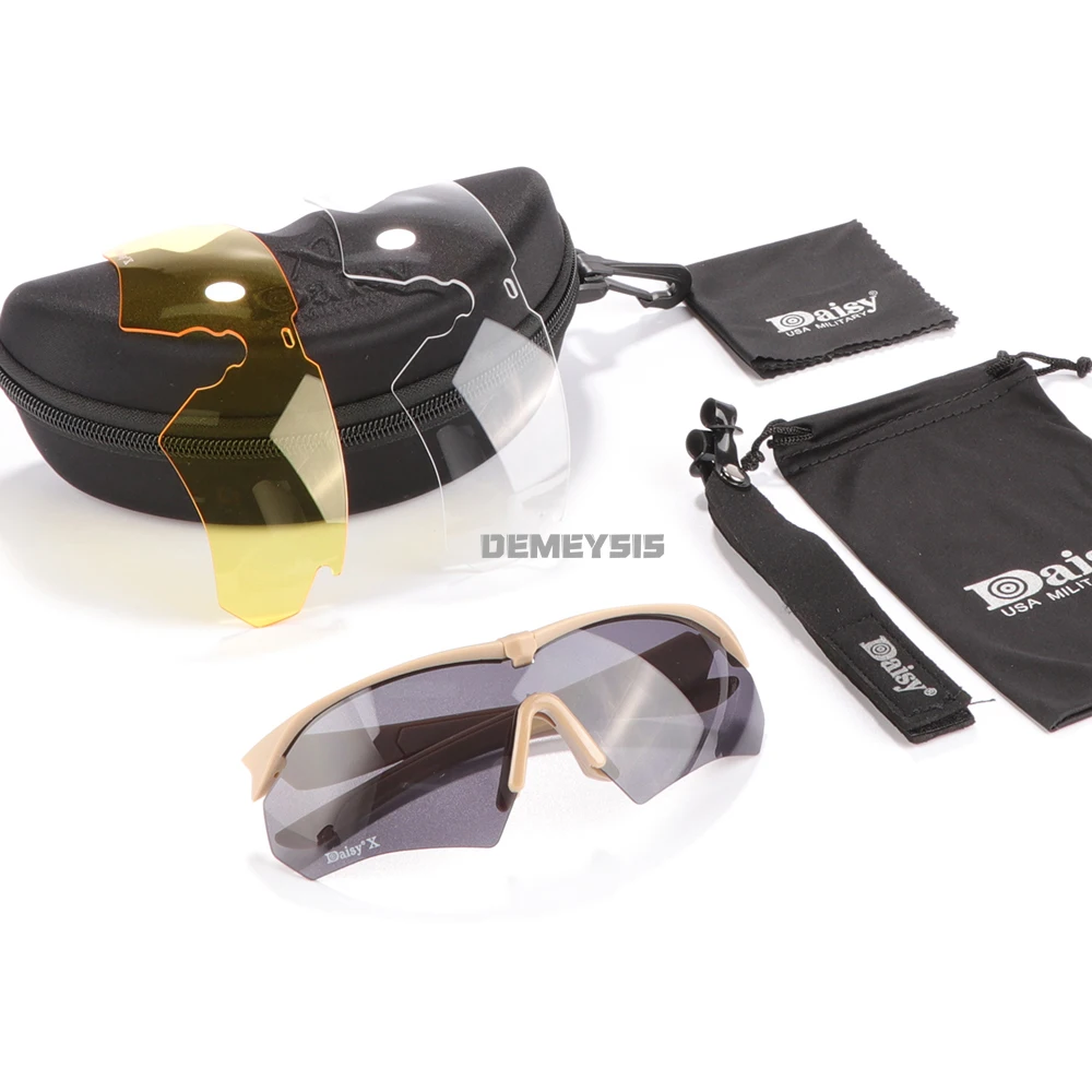 Gafas de tiro resistentes a impactos para Paintball, lentes de protección táctica para exteriores, UV400, caza, senderismo, deportes - imagen 2