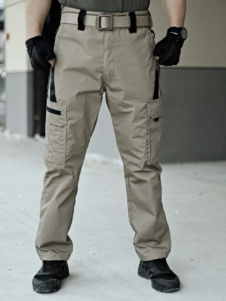 Pantalones tácticos para hombre, pantalones cargo duraderos con múltiples bolsillos, ropa de trabajo para construcción al aire libre, senderismo, pesca, pantalones casuales - imagen 3