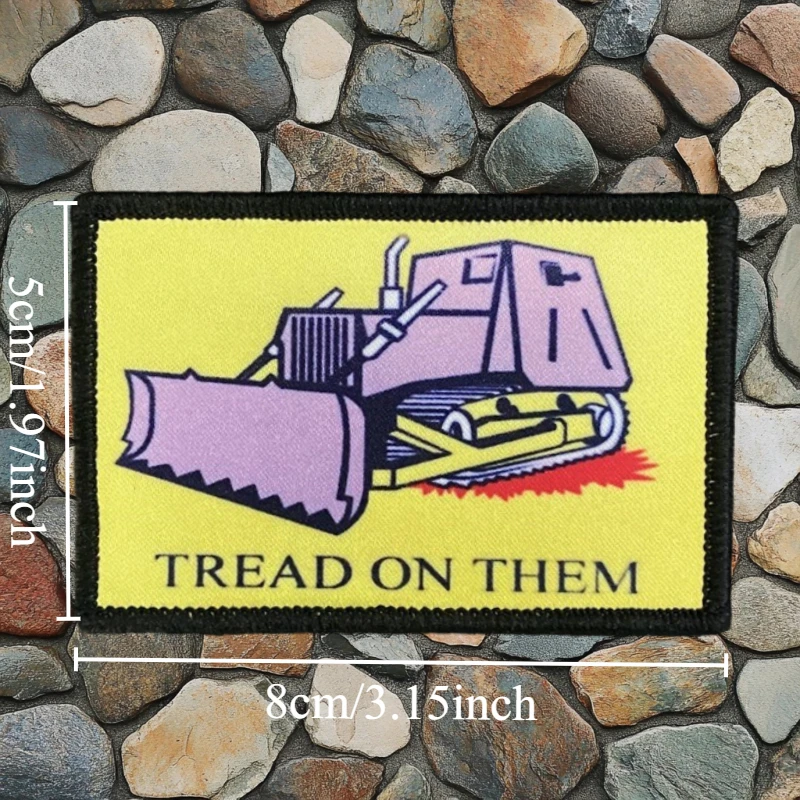 Parche de banda de rodadura Killdozer, insignia de moral táctica, gancho y bucle estampado, mochila militar, ropa, pegatina decorativa, brazalete - imagen 3