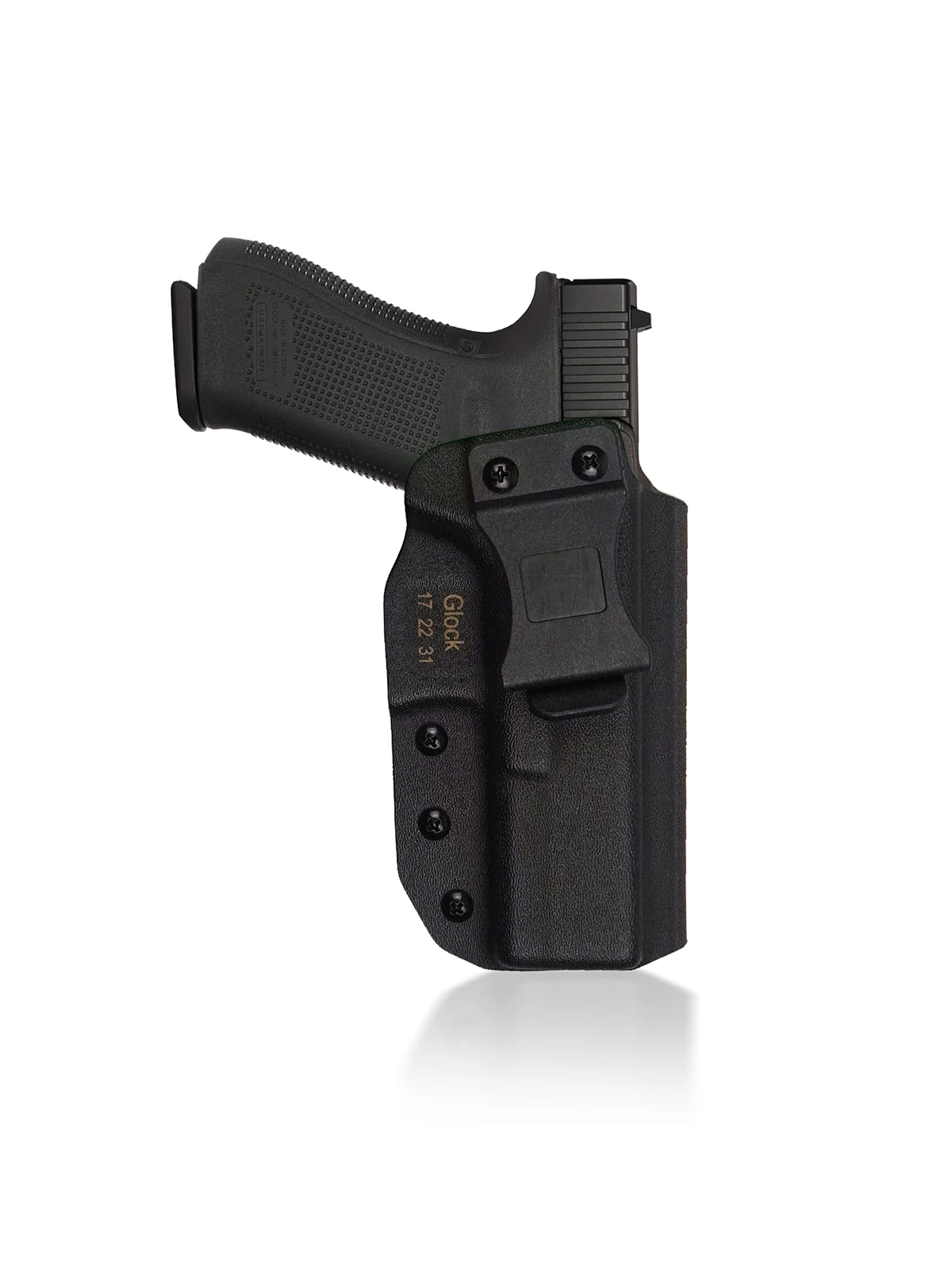 MAUHOSO Fundas para pistolas - Soporte de cintura interior de transporte oculto - Glock 17/22/31 - Paseo/mantel/retención ajustable Tiro a mano derecha - imagen 2