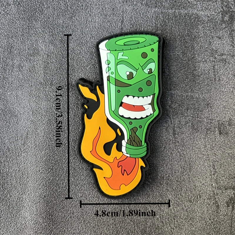 Parche de PVC 3D "Cocktail" para ropa, insignia de moral táctica, parche militar con gancho, pegatinas para mochila, brazalete - imagen 5