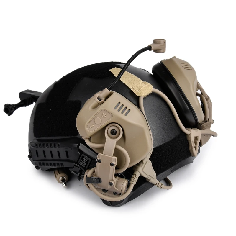 WADSN-auriculares tácticos RAC compatibles con casco de arco, cascos de la serie FAST ACH MICH, equipo Airsofty para walkie BaoFeng - imagen 2