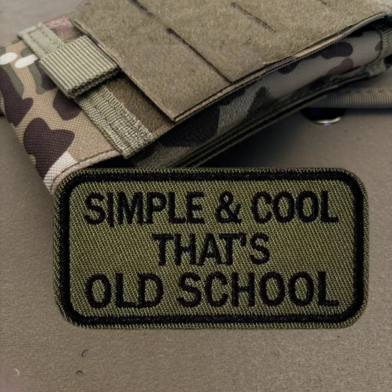 Parche Bordado SIMPLE&COOL Estilo Retro, Insignia Táctica con Velcro, Adhesivos para Mochila, Parches para Ropa - imagen 2