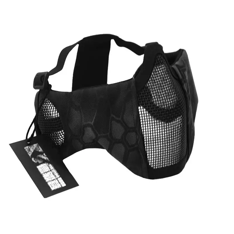 Máscara táctica de malla plegable con protección para los oídos para Airsoft Paintball con gorra de béisbol ajustable accesorios de equipo militar - imagen 5