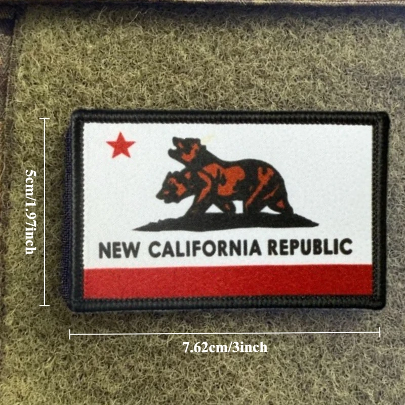 Parche táctico California – Insignia moral velcro para mochila - imagen 5