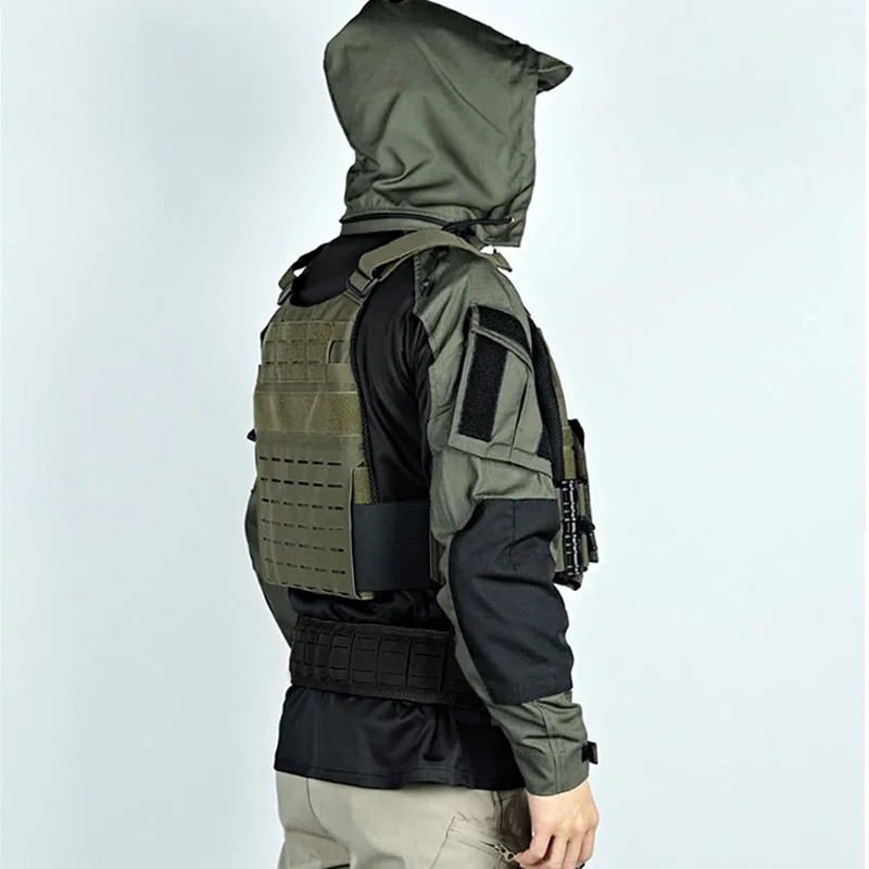 Conjunto táctico verde militar para hombre, ropa militar para Airsoft al aire libre, camisetas de Paintball, pantalones de combate con múltiples bolsillos, traje con capucha del ejército - imagen 5