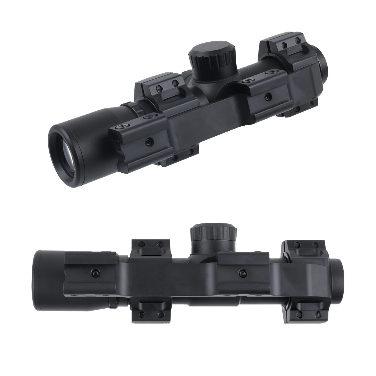 Montura táctica para riel cola de milano con nivel burbuja rifle - imagen 3