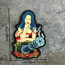 KISS OF DEATH – Parche táctico PVC gancho MOLLE para chaleco
