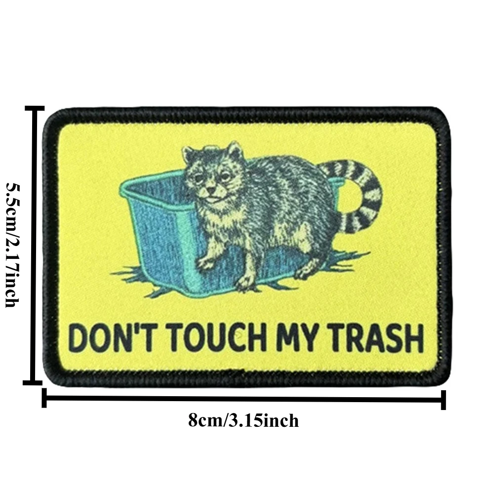 Parche táctico de gato de dibujos animados, parches de gancho y bucle, insignia de moral militar, brazalete del ejército, pegatinas para mochila - imagen 2