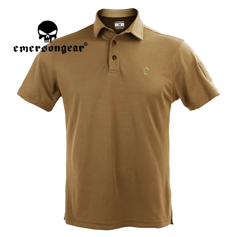 Emersongear-Camiseta POLO deportiva con etiqueta azul, camiseta elástica suave de secado rápido, camisetas para exteriores, senderismo, caza, pesca, camisetas de estilo - imagen 3