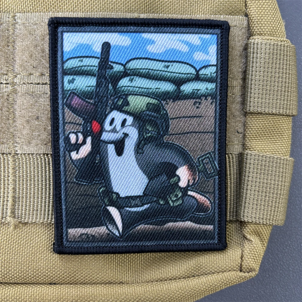 Parches tácticos de Mole Krtek, insignia de operador moral, brazalete del ejército militar, pegatinas de chaleco de mochila con emblema de Velcro impreso divertido - imagen 5