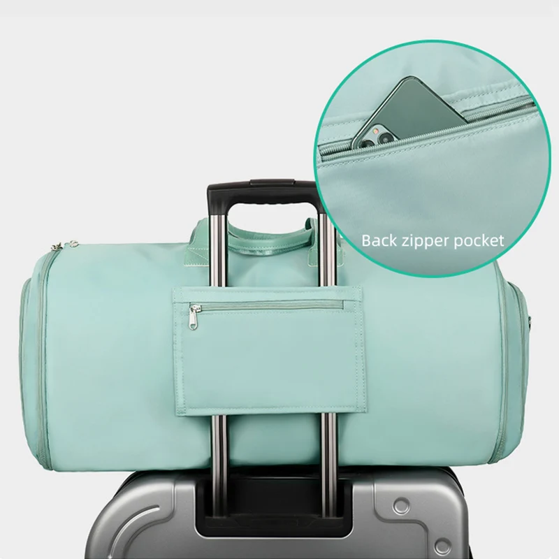 Bolso de hombro plegable para gimnasio, Maleta de estilo occidental para almacenamiento de ropa, impermeable, entrenamiento, Yoga, bandolera para mujer - imagen 5