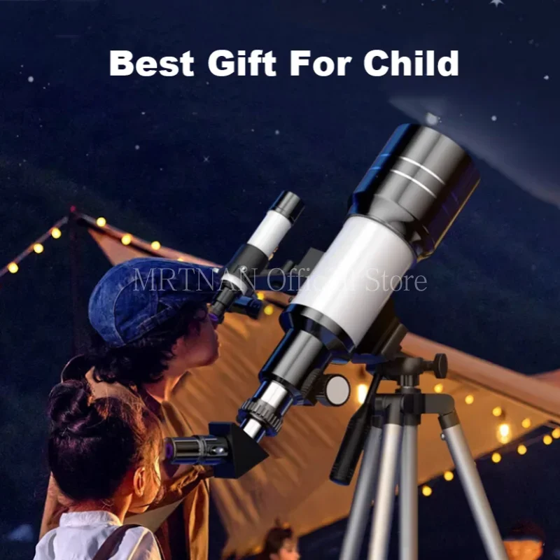 Telescopio astronómico profesional de 300MM de longitud Focal, Monocular para el espacio de 70MM, binoculares potentes, luna, estrella, Marte - imagen 4