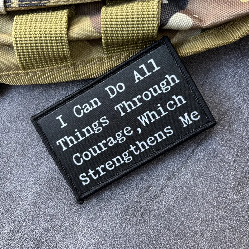 Parche Táctico Motivacional para Ropa, Insignia de Moral, Parches de Gancho y Bucle, Pegatinas para Mochila, Brazalete Impreso - imagen 5