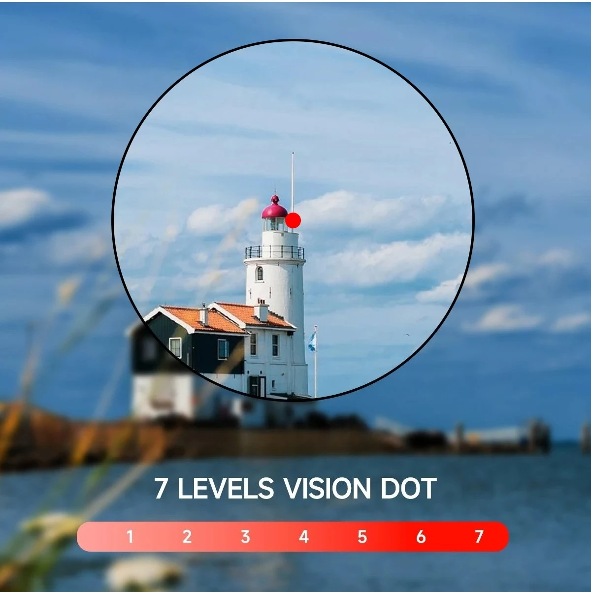 Lupa táctica R5 y J3 3X, mira de punto rojo, 2 MOA, mira telescópica réflex para caza, Combo de tiro holográfico, compatible con riel de 20mm - imagen 2