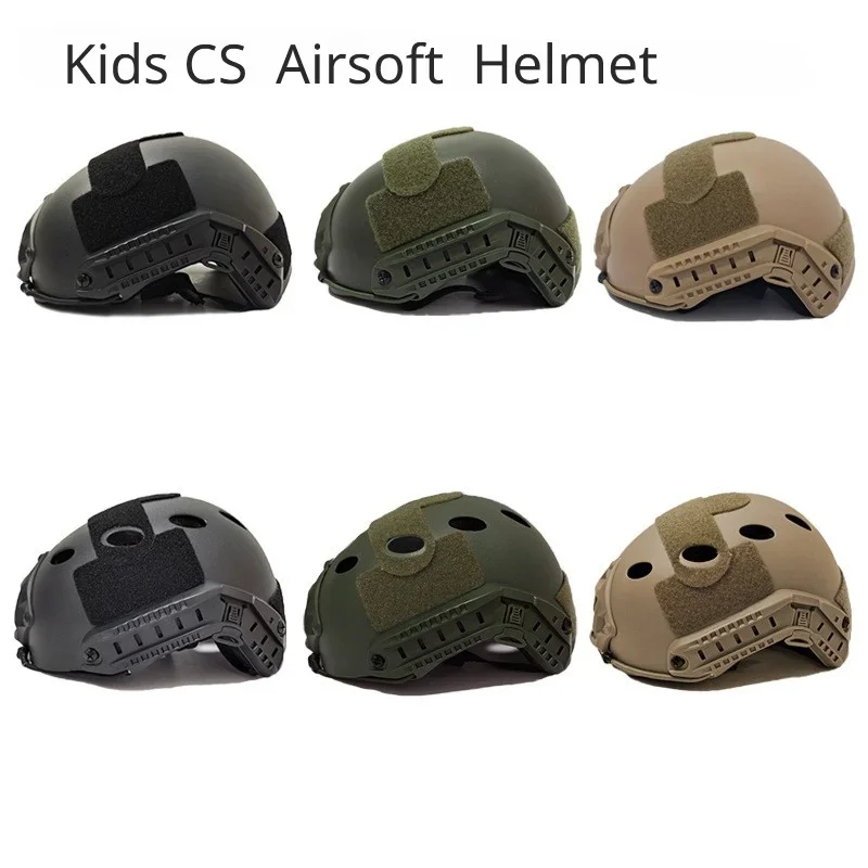 Casco protector para niños, juego de Paintball, casco táctico rápido, ejército, Airsoft, juegos tácticos, cascos de juego CS para niños - imagen 5