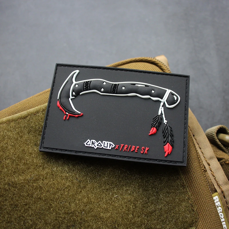 Brazalete con parche de PVC 3D para tribo de barco, bolsa de goma para exteriores, grupo de casco, insignia táctica hacia adelante, apliques DIY para decoración de bolsa de chaleco - imagen 3