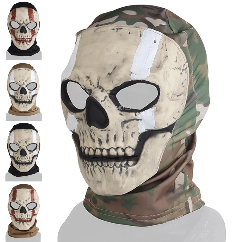 Casco táctico con máscara de calavera transpirable para airsoft