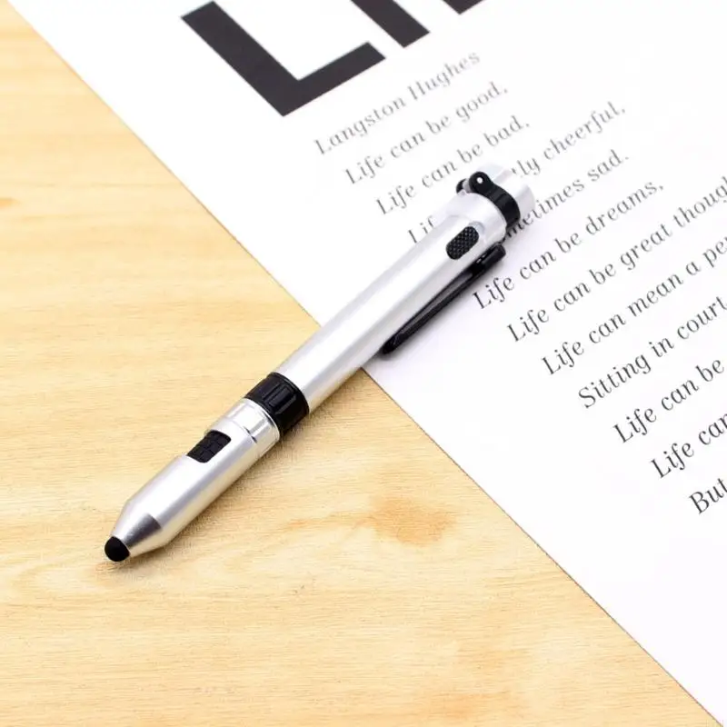 Pen bolígrafo multifuncional 5 en 1 bolígrafo multiártano con brújulas LED Light Touching Pen Bread Destornillador Phonelador - imagen 5