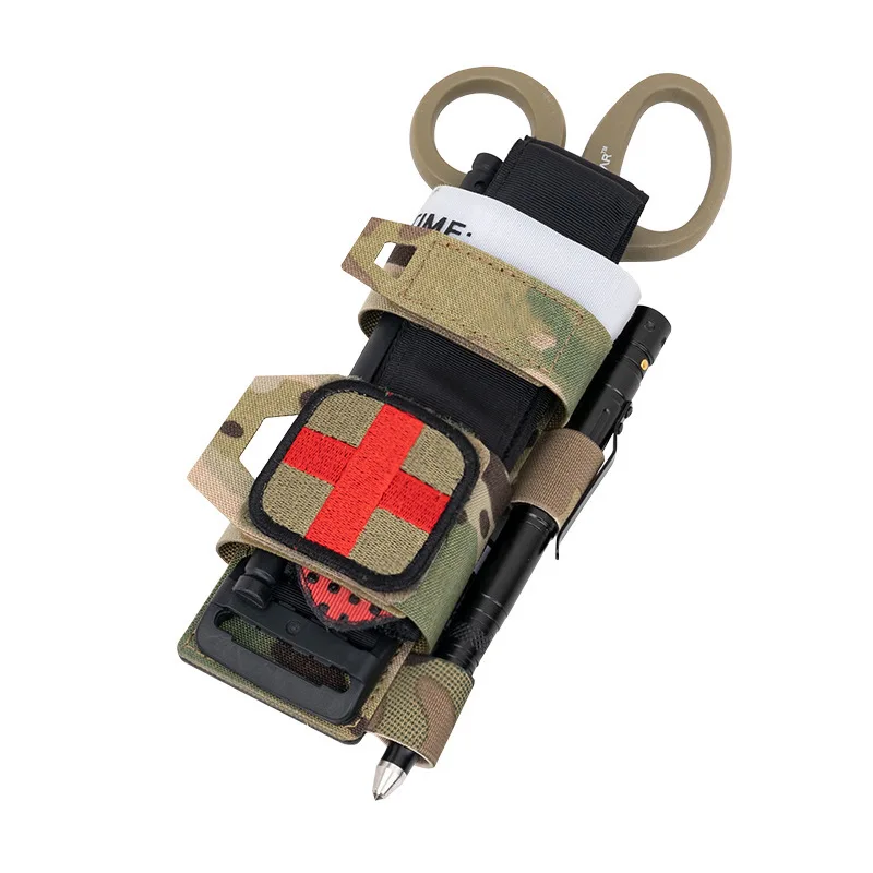Soporte de torniquete Molle para exteriores, accesorio de combate, correas elásticas tácticas, herramientas de mano, bolsa de torniquete para acampar - imagen 4