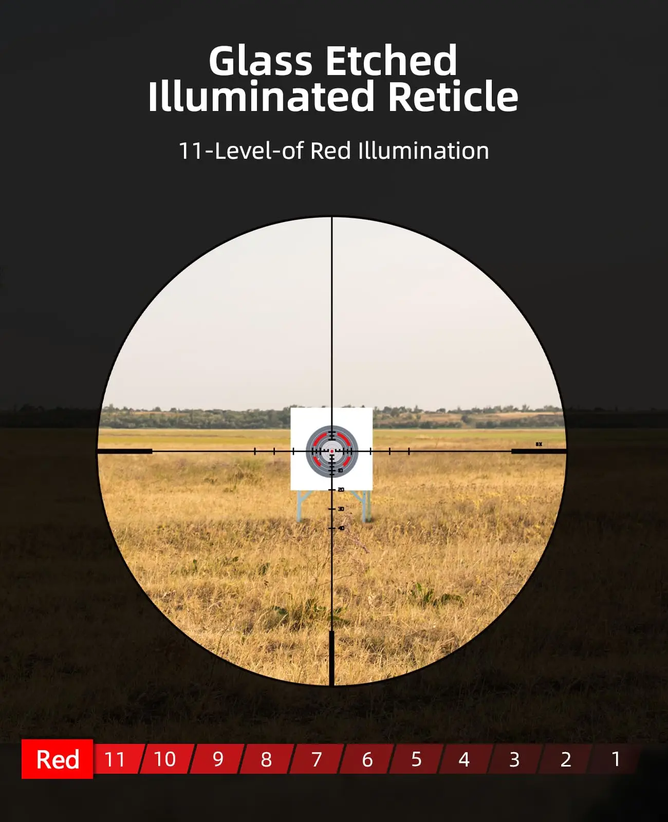 Mira telescópica para Rifle 1-8x24 LPVO, montaje en voladizo, telémetro iluminado, mira de retícula, segundo plano Focal, reinicio cero para Hu - imagen 3