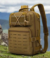 Mochila táctica de pesca con soportes para cañas, bolsa de pecho, accesorios para cajas de peces, bolsa deportiva de gran capacidad para senderismo y escalada al aire libre