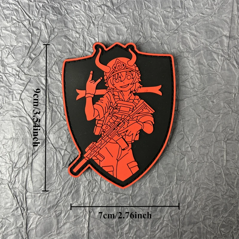 Parche de Anime de PVC Chevron para ropa, insignia de moral táctica, parches de gancho y bucle, pegatinas para brazalete militar, sombreros para mochila - imagen 4