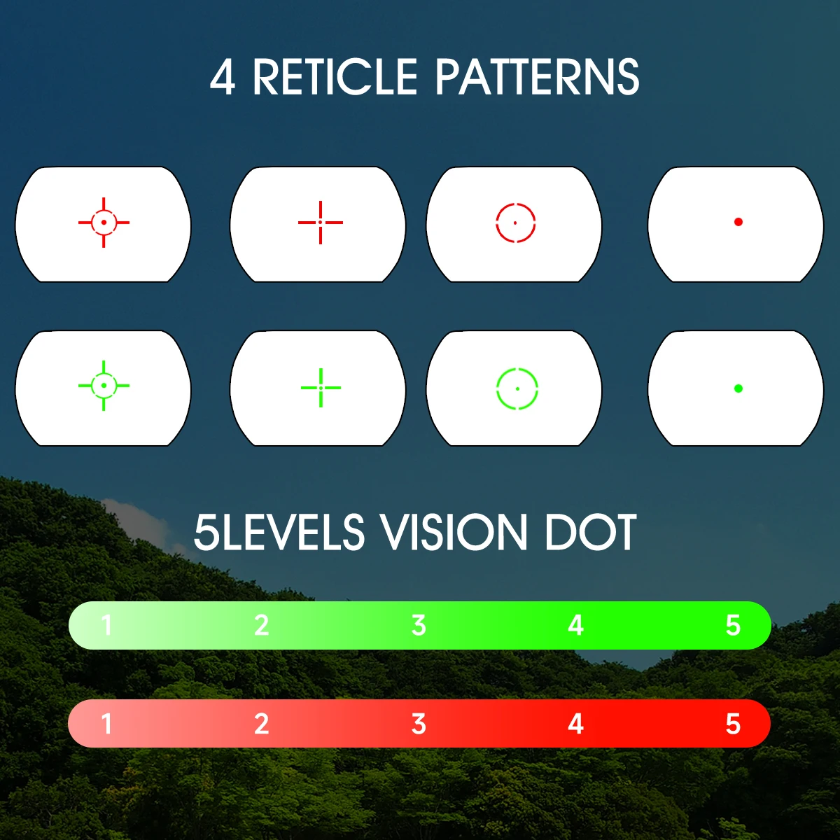 Mira táctica de punto rojo 1X40 con combinación láser, mira telescópica para caza al aire libre, mira réflex óptica, colimador de puntos rojos/verdes - imagen 2