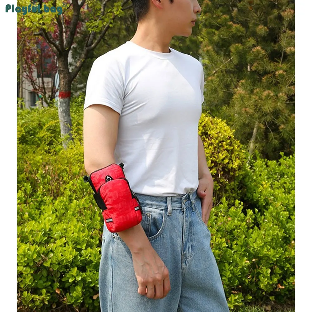 Bolsa de brazo para teléfono móvil para correr al aire libre, equipo de manga de brazo para Fitness, bolsa de muñeca, paquete de auriculares ligero, AVA285 - imagen 4