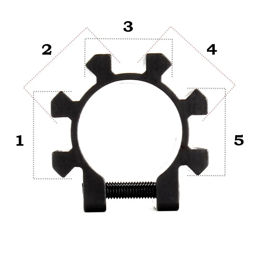 Base de montaje de alcance de 25,4 mm, riel de 20 mm, linterna, adaptador de soporte de tubo de mira láser - imagen 4