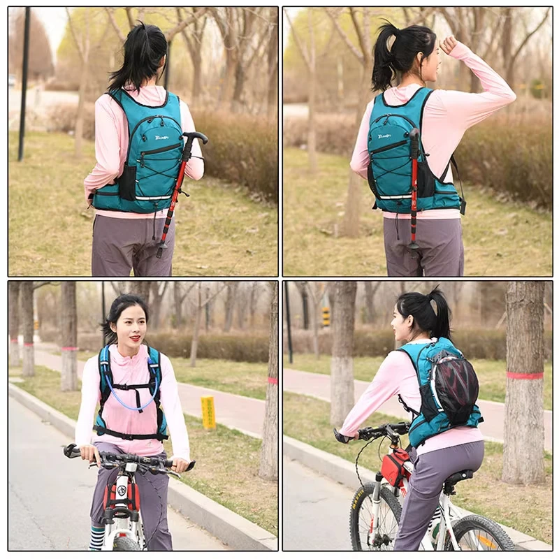 Mochila para correr y ciclismo al aire libre, bolsa para chaleco de agua de hidratación de gran capacidad, reflectante, ligera, para deportes de bicicleta, viaje - imagen 4