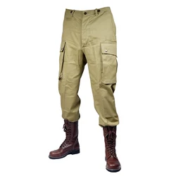 Pantalones paracaidista WW2 US M42 caqui algodón tácticos