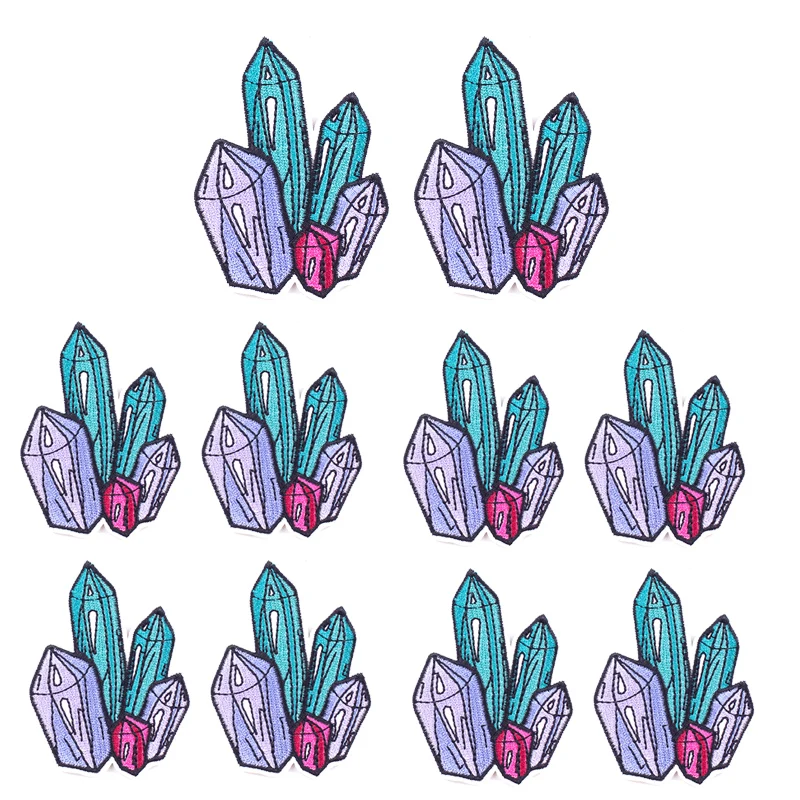 10 unids/lote parche Punk parche de piedra de cristal parches para planchar para ropa DIY pegatina bordada de farmacéutico apliques para coser - imagen 5