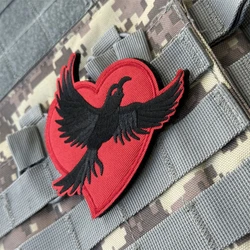 Parche táctico velcro cuervo corazón gótico – Moral para mochila