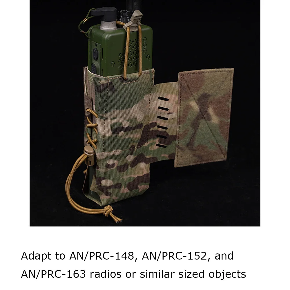 Bolsa de Radio táctica, aparejo de pecho, bolsa de ala de expansión, retención de cable de choque para Radio AN/PRC-148 AN/PRC-152 N/PRC-163 - imagen 3