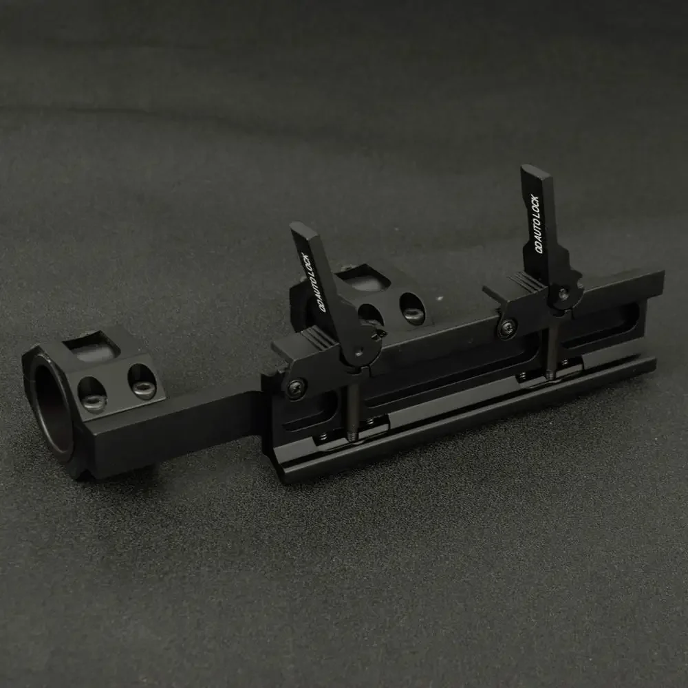 Anillos de montaje para mira telescópica de Rifle de liberación rápida automática QD de caza, voladizo de 30mm y 25,4mm para anillo táctico óptico de riel Picatinny de 20mm - imagen 5