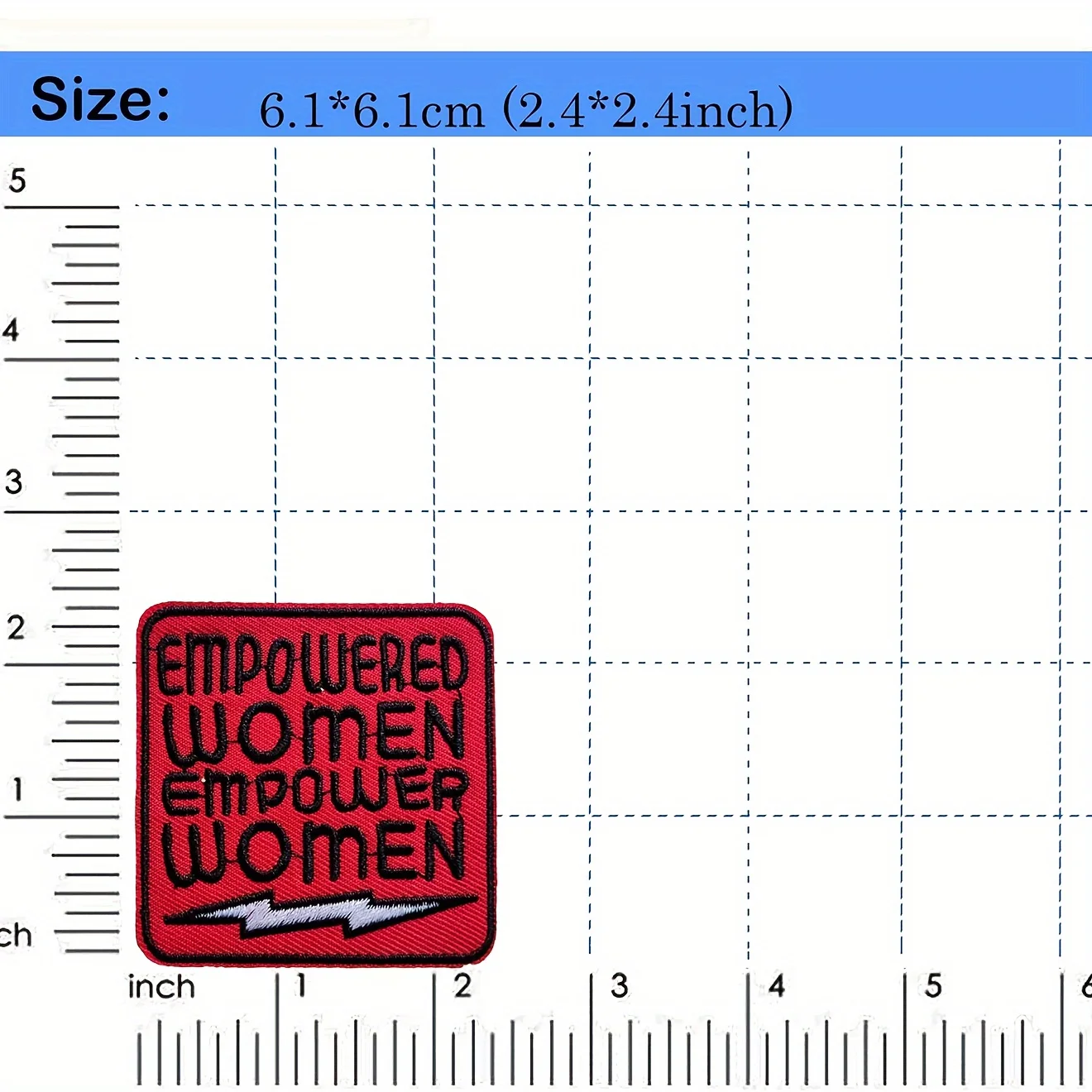 Paquete de 2 parches termoadhesivos bordados Girl Power "Empower Women Empower Women", apliques decorativos para accesorios de ropa DIY - imagen 5