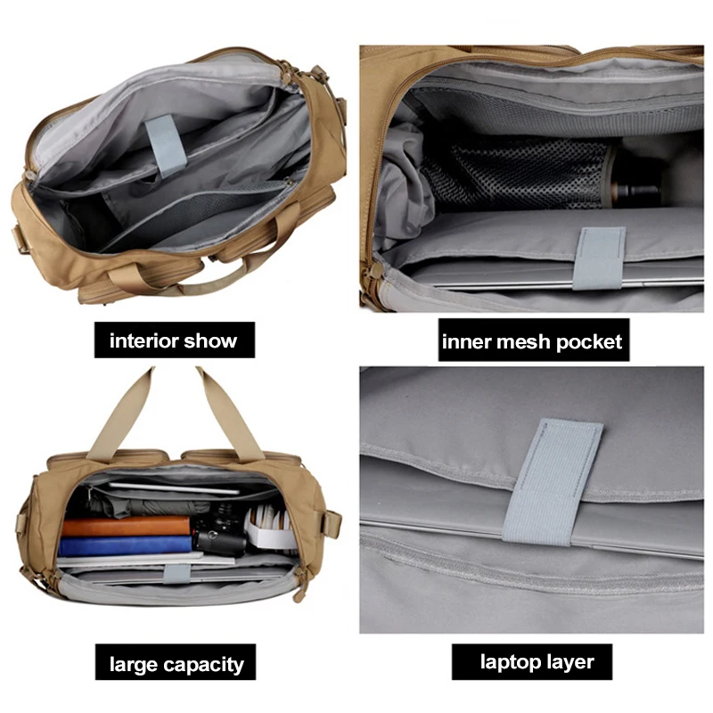 Mochila militar táctica para hombre, bolsa de viaje para ordenador portátil, Camping, escalada, 1000D, para exteriores, con bolsillo para zapatos - imagen 5