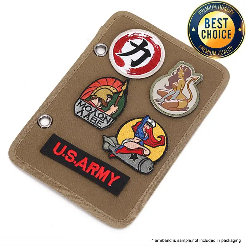 Tablero de almacenamiento de insignia de moral al aire libre, tablero organizador de brazalete, placa adhesiva para insignia de brazo, tela de exhibición de insignia adhesiva, 4 unids/lote - imagen 3