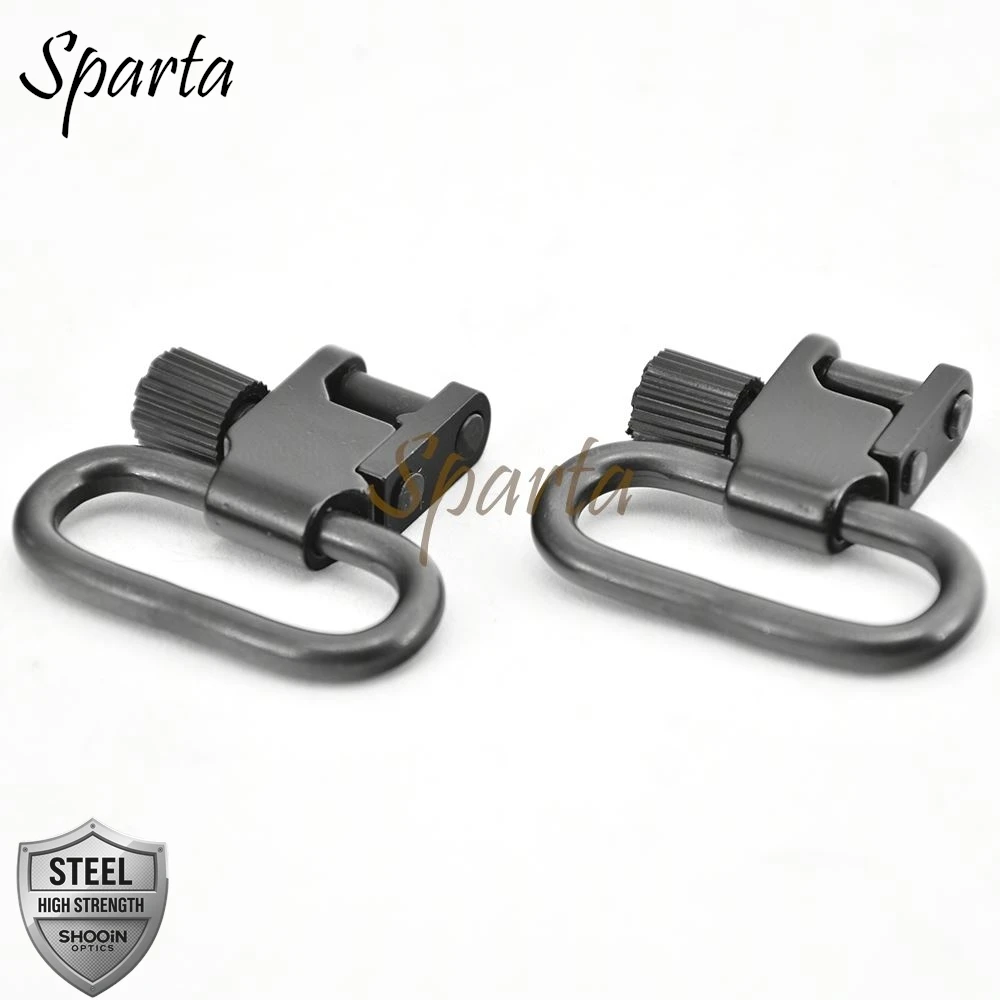 2 qd harnass swivel snel afneembare vergrendeling 1 inch 1,25 inch jachtgeweer schouderriem - imagen 3