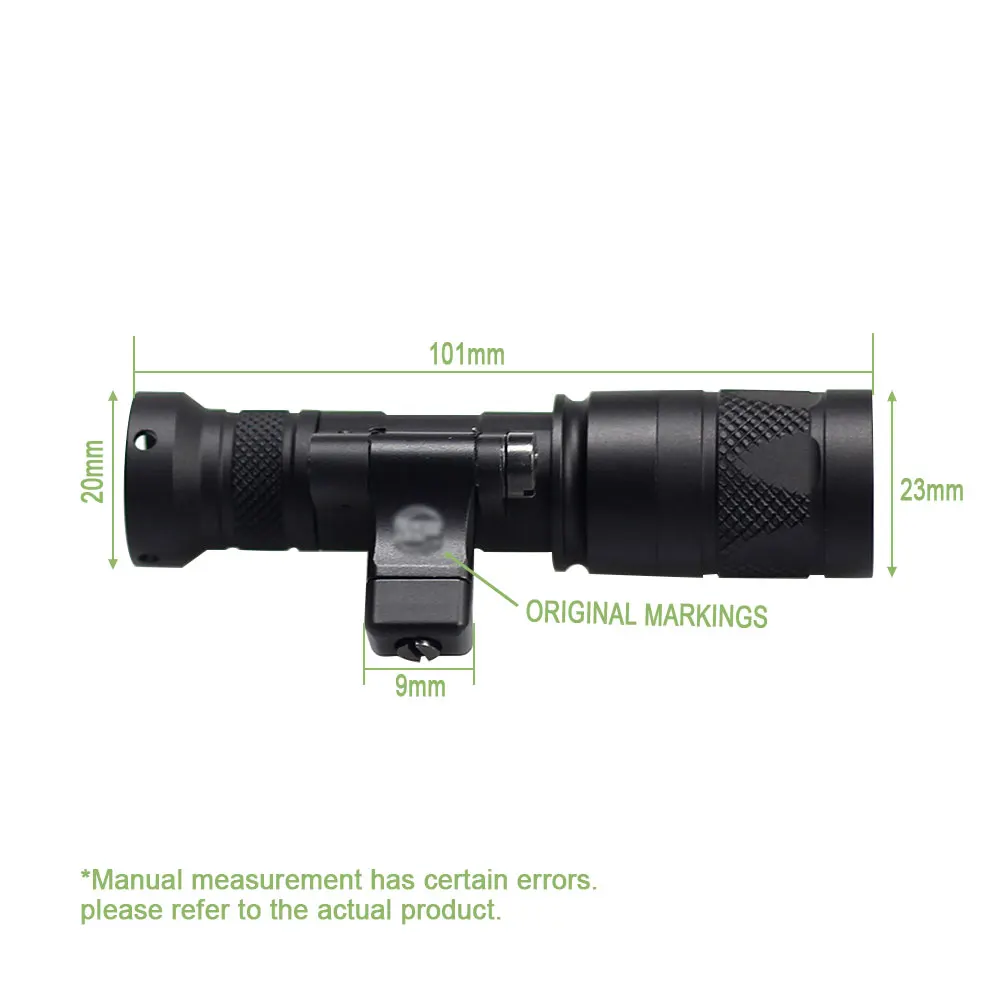 SOTAC GEAR-linterna táctica M340V, compatible con riel de 20mm, luz estroboscópica de explorador para caza, LED con interruptor de presión remoto - imagen 2