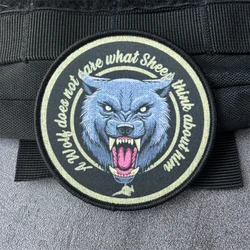 Parche MOLLE lobo feroz para chaleco táctico